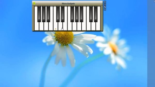 Sweet-tuned Virtual Piano Desktop Gadget for Windows 7