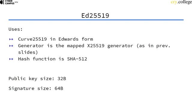 Ed25519 Signatures смотреть онлайн