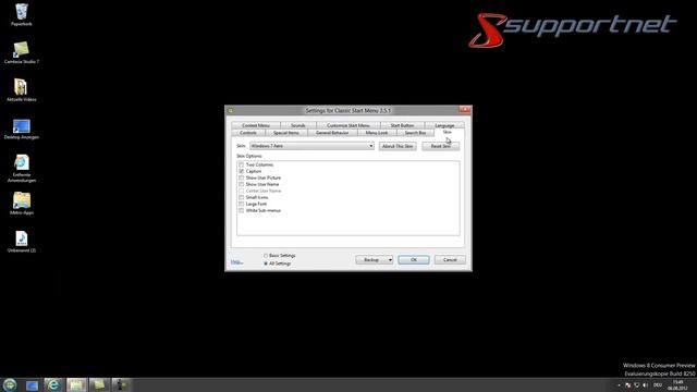 Bei Microsoft Windows 8 ein alternatives Startsybolbutton erstellen mit Classic Shell смотреть онлайн