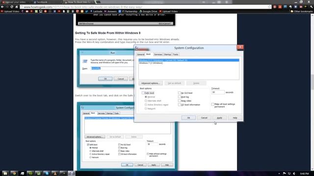 How To Boot Into Safe Mode In Windows 8 смотреть онлайн