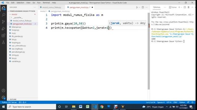 15 - Penggunaan MODUL pada Pemrograman Python di Visual Studio Code смотреть онлайн