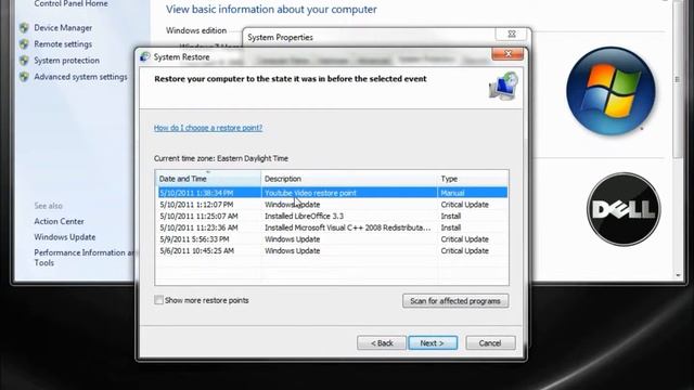 2 of 3 - How to restore to a Windows 7 restore point смотреть онлайн
