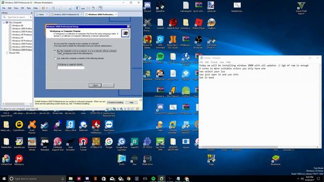 Windows 2000 (2k) Install Vmware with all updates смотреть онлайн