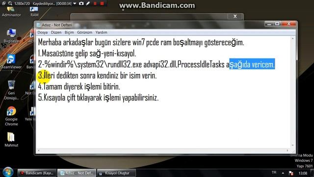 Bilgisayarda Ram Boşaltma смотреть онлайн