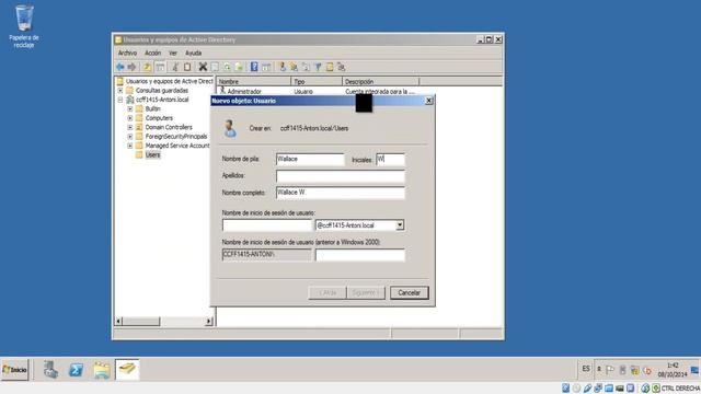 Windows Server 2008 R2 Configuración de Active Directory, Usuarios y Grupos смотреть онлайн