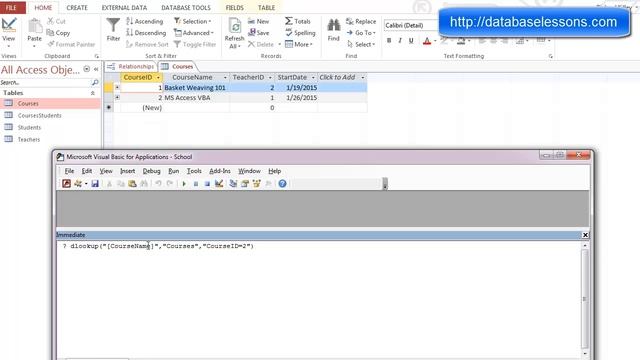 Immediate Window in MS Access смотреть онлайн