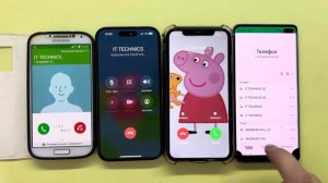 FaceTime incoming Call IPhone 14pro vs iPhone 11 / Samsung S4 vs Galaxy S10+ / Peppa Pig
