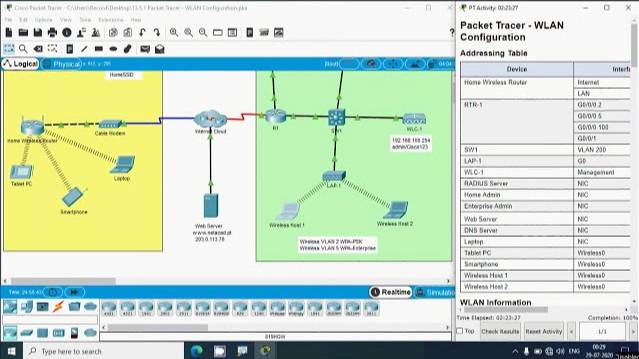 13.5.1 Packet Tracer - WLAN Configuration смотреть онлайн