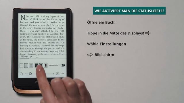 Wie aktiviert man die Statusleiste? PocketBook смотреть онлайн