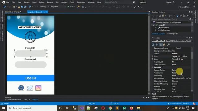 Login UI (User Interface) in C# (C sharp) with all icons and images смотреть онлайн