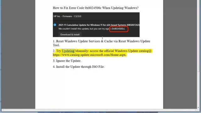 Fix Error Code 0x8024500c When Updating Windows смотреть онлайн