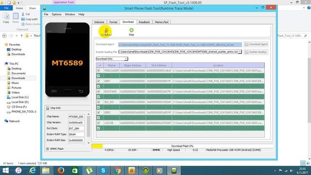 How to flash WIKO CINK FIVE by SP FLASH TOOL смотреть онлайн