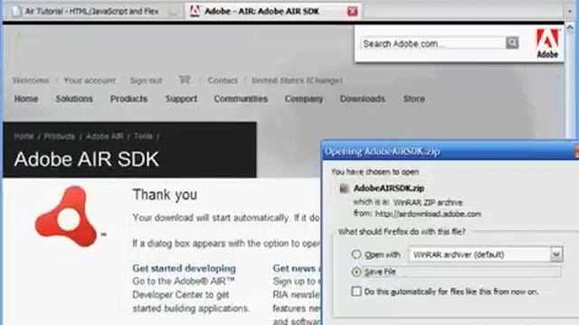 Air Tutorial - Installing AIR SDK - Part 1 смотреть онлайн