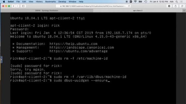 Synology Virtual Machine Manager Clone Ubuntu Virtual Machine