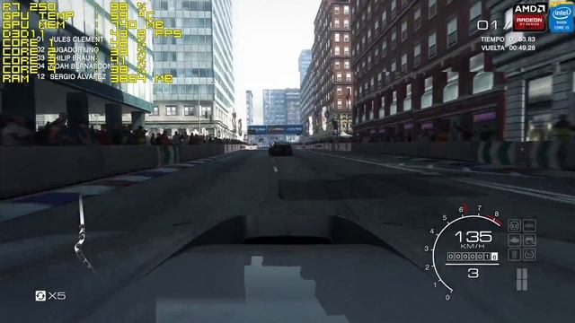 GRID Autosport Benchmark on AMD RADEON R7 250 смотреть онлайн