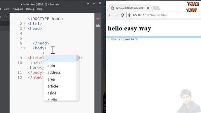 About live preview of Brackets Code editor in Hindi смотреть онлайн