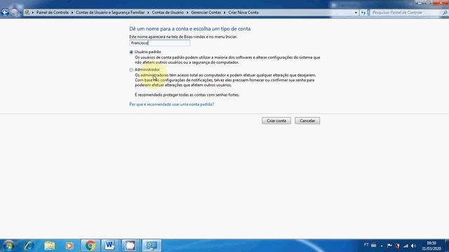 CRIAÇÃO DE CONTAS DE USUÁRIO NO WINDOWS 7 COM O PROFESSOR RONAN LOPES смотреть онлайн