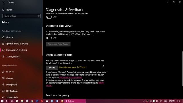 Windows 10 April 2018 update How to delete Diagnostics data from Microsoft смотреть онлайн