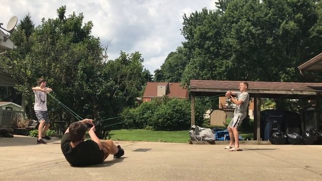 BROKE MY NEIGHBORS WINDOW WITH 3 MAN SLINGSHOT!! INSANE смотреть онлайн