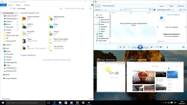 Tuto Windows 10 - Disposer plusieurs fenêtres à l'écran смотреть онлайн