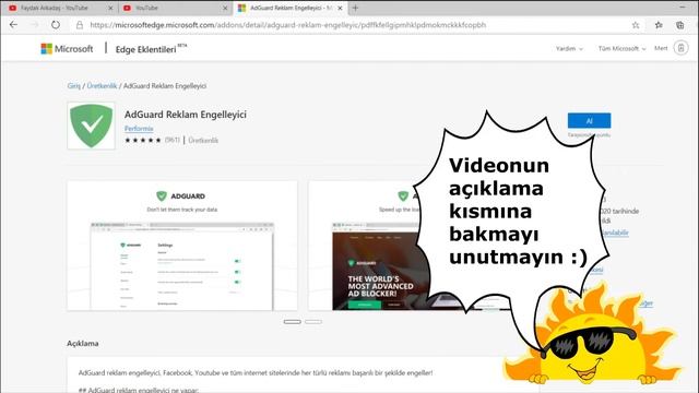 MİCROSOFT EDGE REKLAM KALDIRMA | Youtube Edge Reklam Engelleme