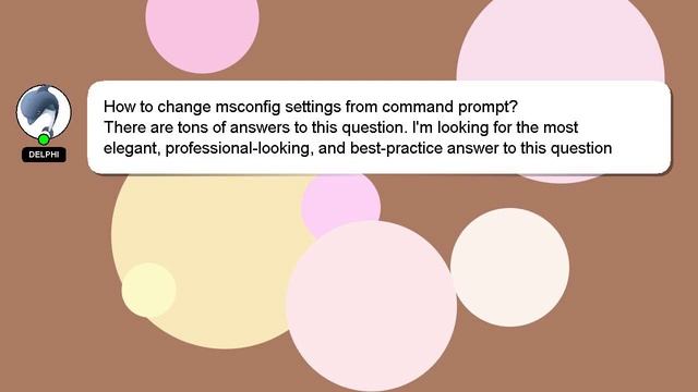 How to change msconfig settings from command prompt? смотреть онлайн