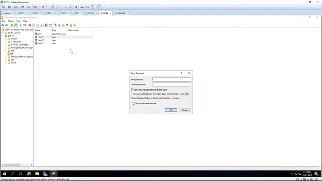 Reset domain user password in Windows Server 2016 смотреть онлайн