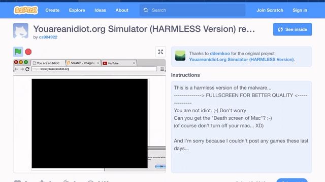 SCRATCH youareanidiot.org meme смотреть онлайн