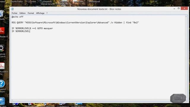 Masquer OU Afficher les fichiers à l'aide d'un fichier batch смотреть онлайн