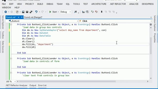 How to clear the text of controls by a procedure with VB NET смотреть онлайн