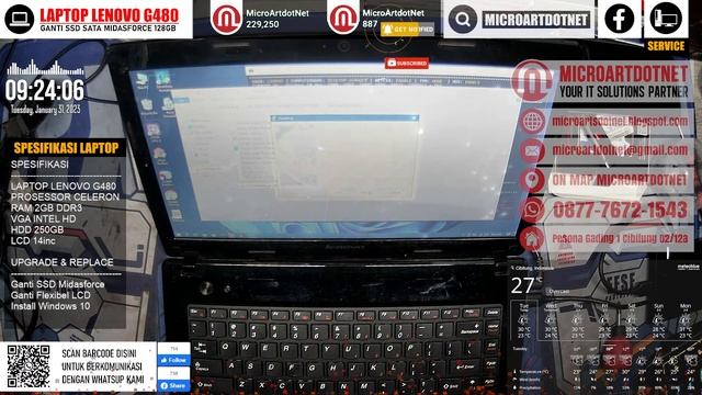 TUTORIAL CARA GANTI SSD SATA LAPTOP LENOVO G480 смотреть онлайн