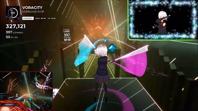 【BeatSaber】VORACITY（Expert）Kinect v1 XBOX 360 Full body tracking смотреть онлайн