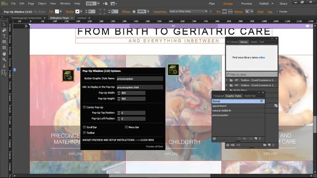 Adobe Muse Pop Up Browser Window from an Image Rollover effect & Text Hyperlink смотреть онлайн