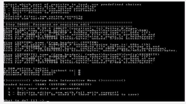 How to clear Windows user account password using "Offline NT Password and Registry Editor" смотреть онлайн