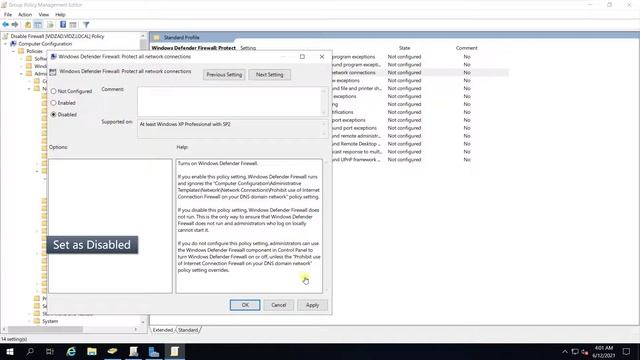 Disable Windows Firewall using Group Policy in Windows Server 2019 смотреть онлайн
