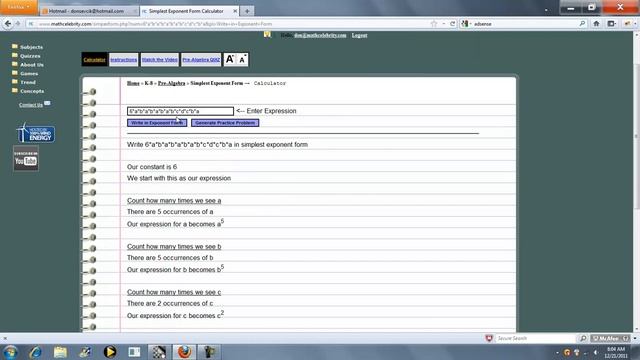 Simplest Exponent Form Calculator смотреть онлайн