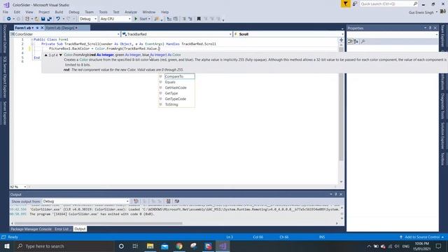 Visual Basic - Color Slider смотреть онлайн