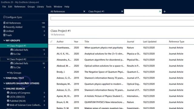 In action: EndNote 20 (Windows) library tabs смотреть онлайн