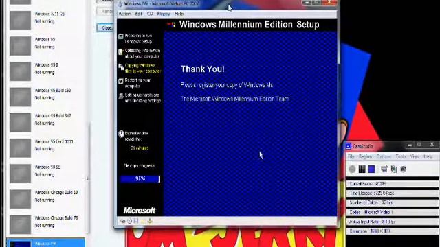 Windows Me Installation In Microsoft Virtual Pc 2007.wmv смотреть онлайн