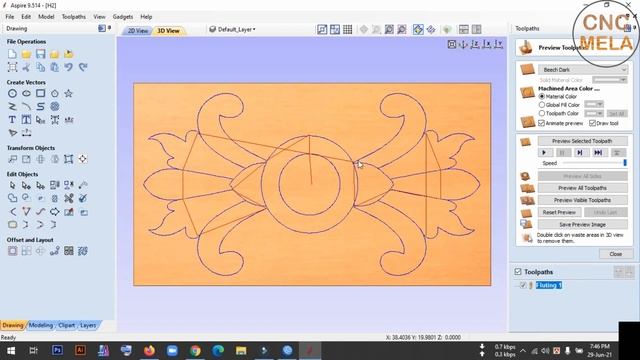 Reverse Counting Toolpath by Aspire смотреть онлайн