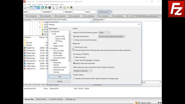 FileZilla User Interface Settings Part 1 смотреть онлайн