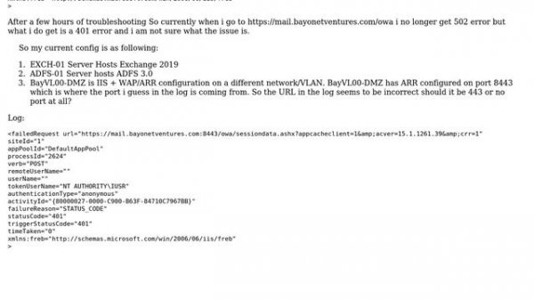 Web Application Proxy (Reverse Proxy) and Exchange 2019 configuration issue (2 Solutions!!)