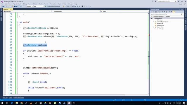 C++ ile SFML Kütüphanesi - Kaplama(Resim) kullanımı смотреть онлайн