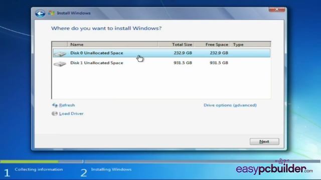 How to Install Windows on new PC in 7 Easy steps with EasyPCbuilder! HD Windows 10 Windows 7 смотреть онлайн