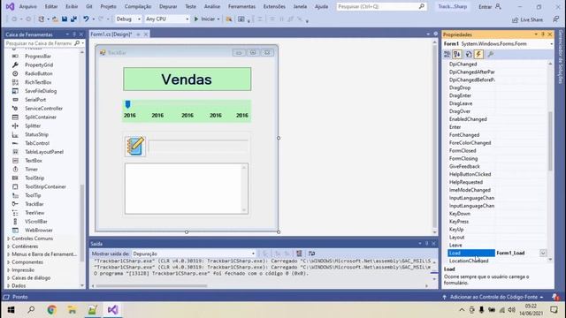C#, o controle TrackBar. C Sharp Visual Studio смотреть онлайн
