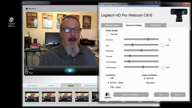 Recording your Video using the Logitech c910 Webcam Software смотреть онлайн