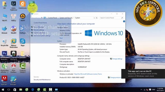 Sửa lỗi cài đặt Kaspersky trên Windows 10 смотреть онлайн