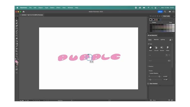HOW TO MAKE 3D BUBBLE TEXT OUT OF CIRCLES IN ADOBE ILLUSTRATOR 2023 | Triple O Design смотреть онлайн