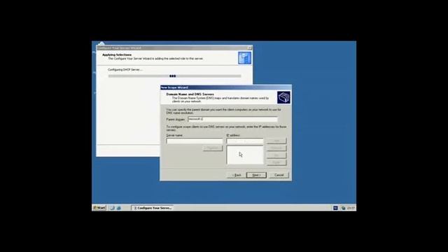 DHCP Server Configuration on Windows Server 2003 смотреть онлайн