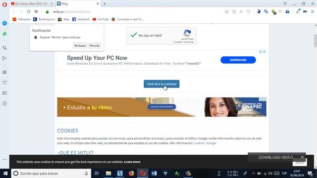 Saltar publicidad Mitly.us y poder descargar смотреть онлайн